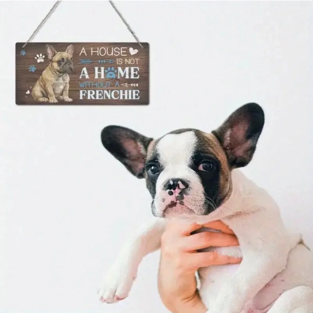 French Bulldog Wooden Hanging Sign -  
